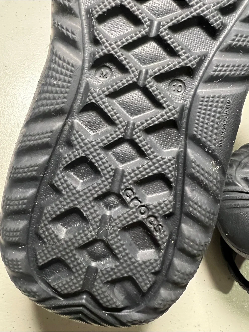 Crocs Swiftwater River Men's Sz 10 Black Hook & Loop Sandals